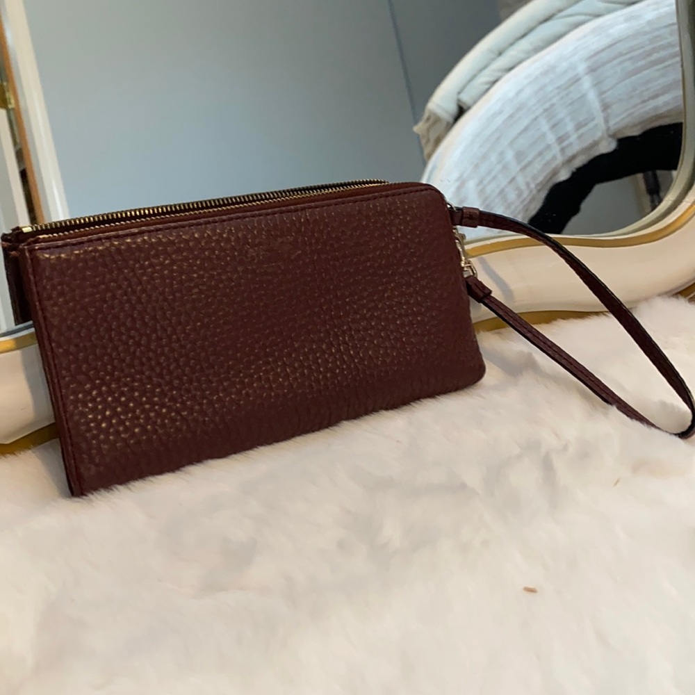 Coach leather wristlet